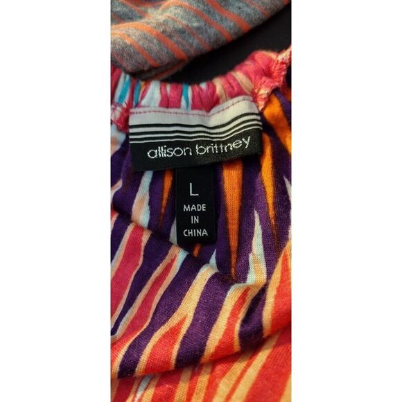 Allison Britney Multi Colored, Halter Style, Maxi Dress Size L - Picture 4 of 4